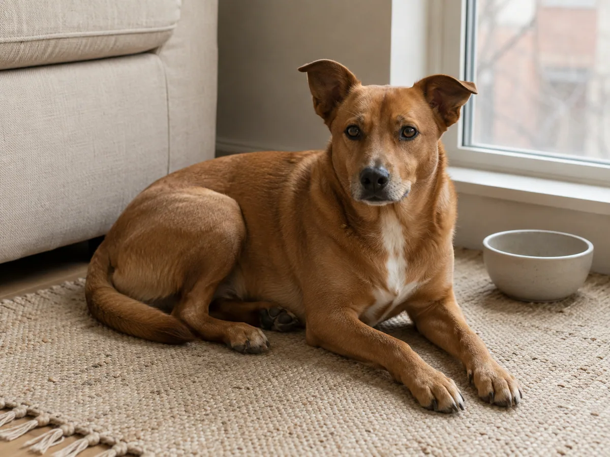 Synthetic dog photograph for trying an AI image style change before
